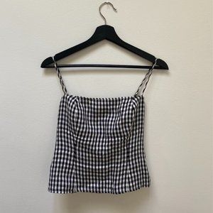 Reformation Black and White Gingham Tank Top